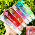6Pcs Fruity Flavor Watery Glossy Lip Gloss Set Clear Lip Gel Hydrating Moisturizing Lip Gloss Women Lips Makeup